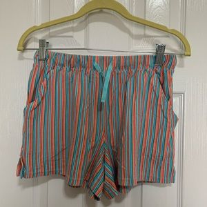Striped pajama shorts